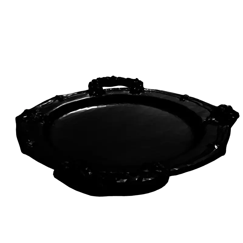 Ornate Silver Serving Tray 3D Model Low-poly 3D model_6