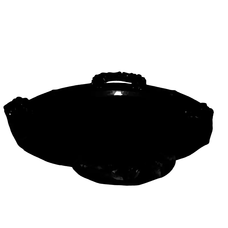 Ornate Silver Serving Tray 3D Model Low-poly 3D model_2