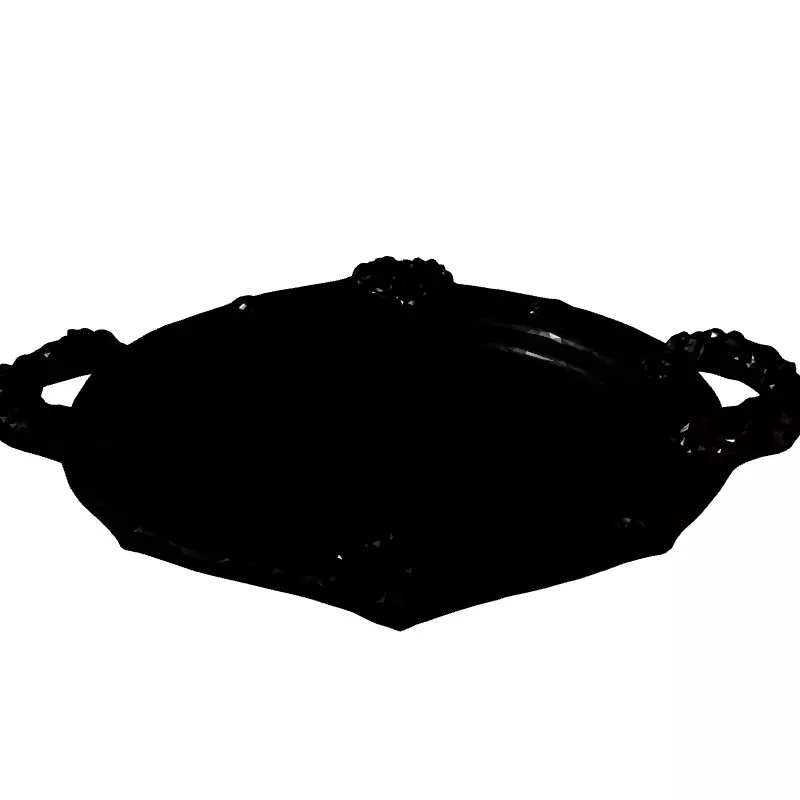 Ornate Silver Serving Tray 3D Model Low-poly 3D model_5