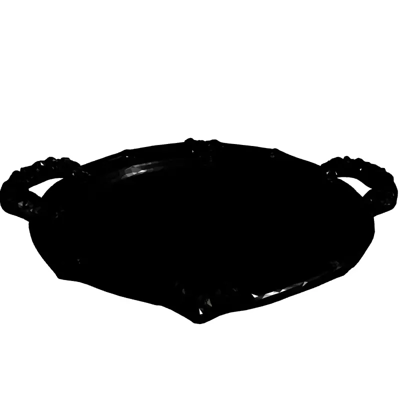 Ornate Silver Serving Tray 3D Model Low-poly 3D model_3