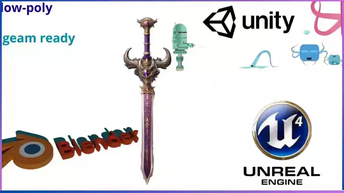 Eclipse Blade Low-poly 3D model