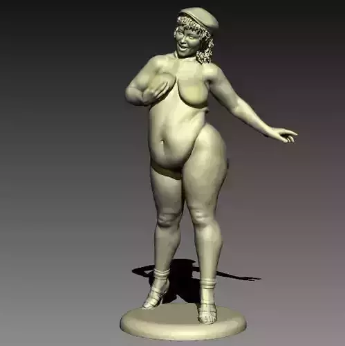 Kiri nude female figurine for 3D printing