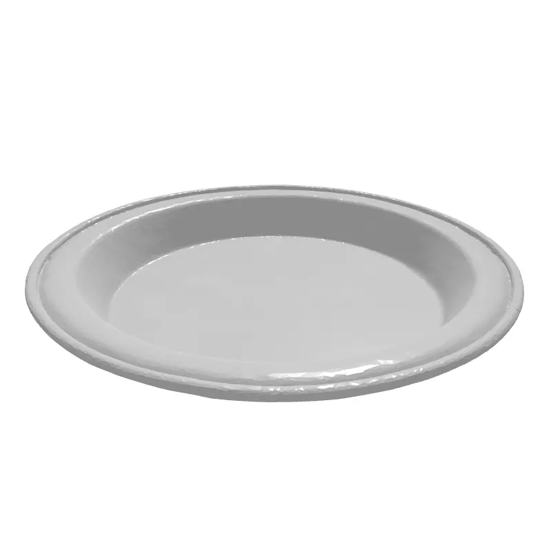 Realistic White Disposable Plate Model Low-poly 3D model_6