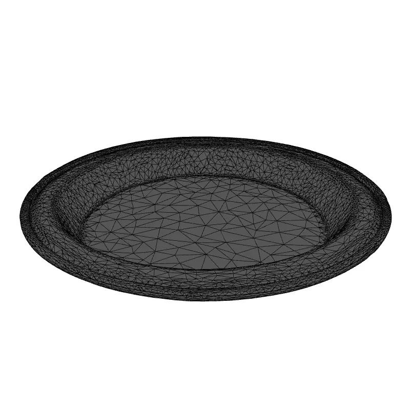 Realistic White Disposable Plate Model Low-poly 3D model_1