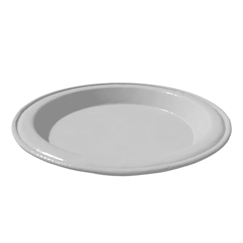 Realistic White Disposable Plate Model Low-poly 3D model_5