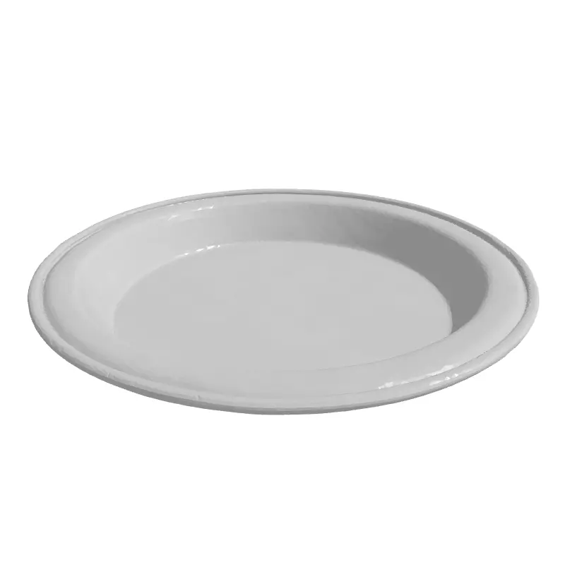 Realistic White Disposable Plate Model Low-poly 3D model_3