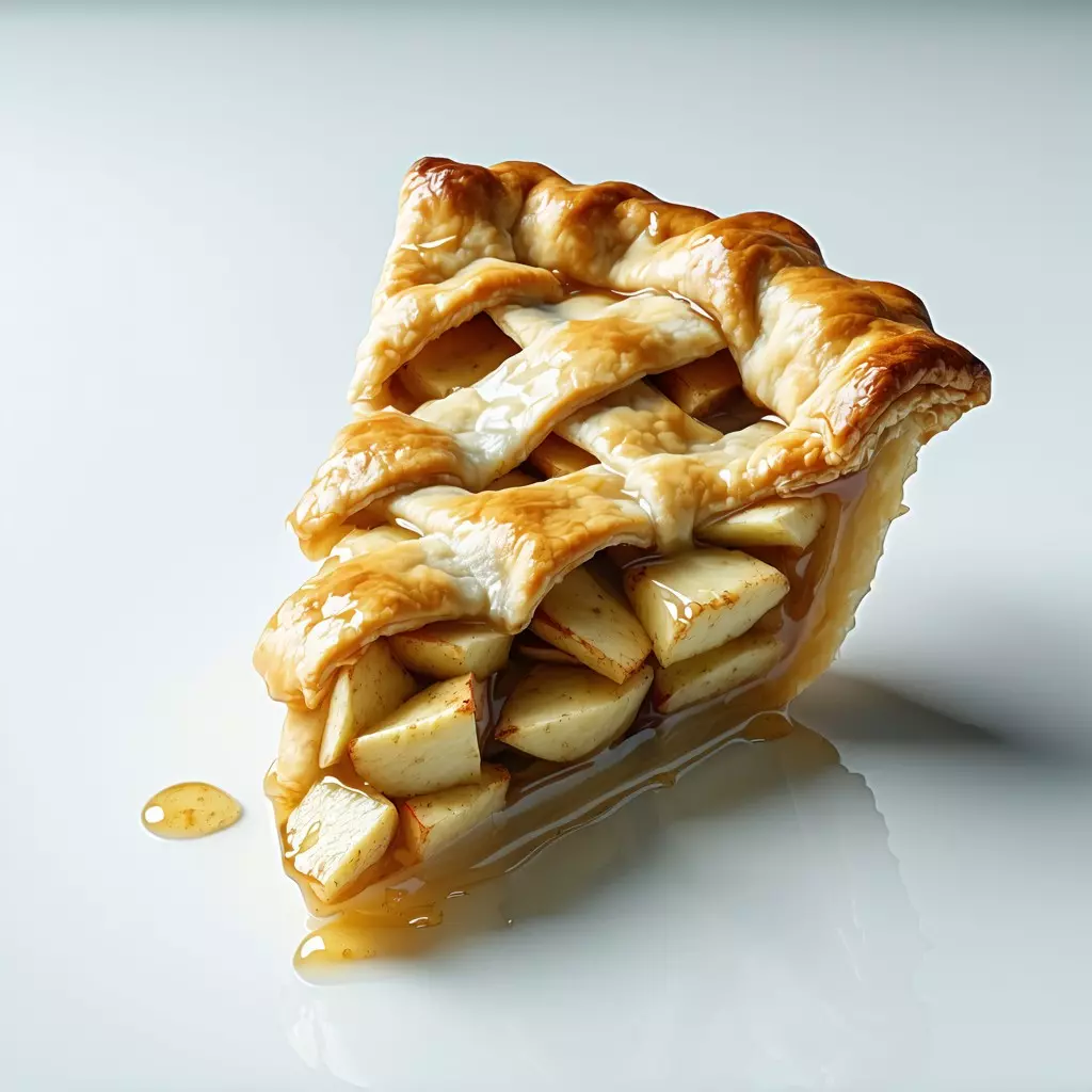 Realistic Apple Pie Slice 3D Model Low-poly 3D model_0