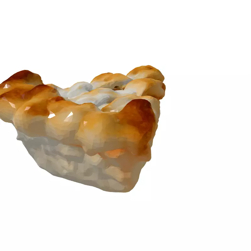 Realistic Apple Pie Slice 3D Model Low-poly 3D model_5