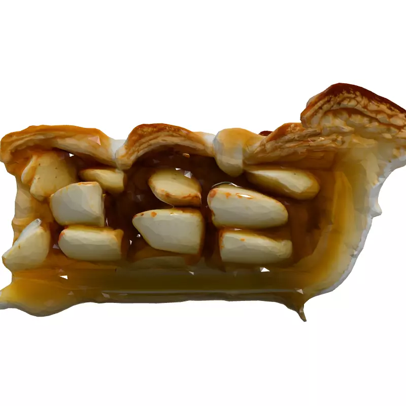 Realistic Apple Pie Slice 3D Model Low-poly 3D model_4
