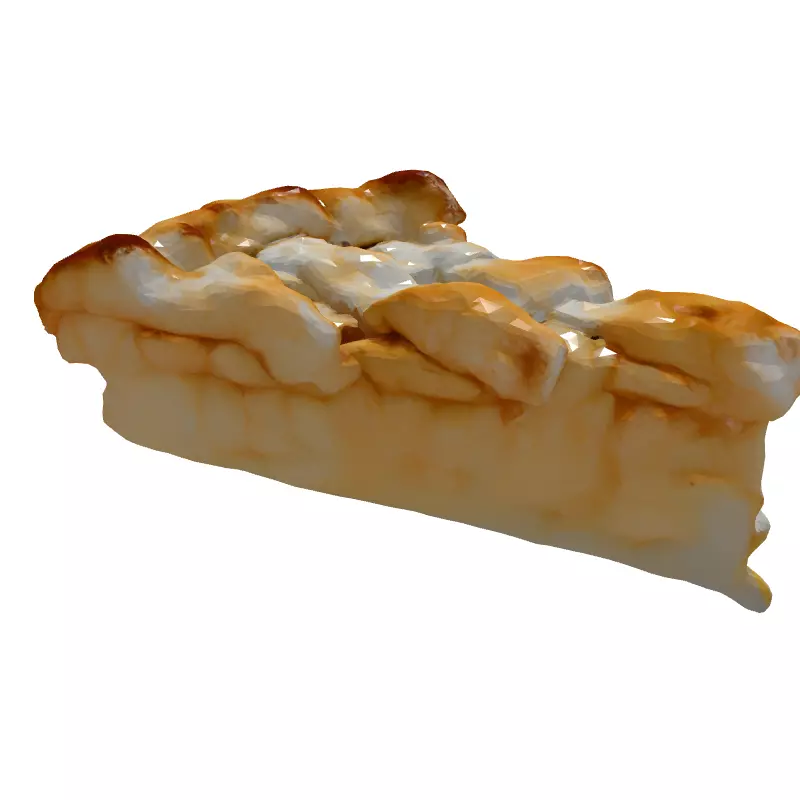 Realistic Apple Pie Slice 3D Model Low-poly 3D model_6