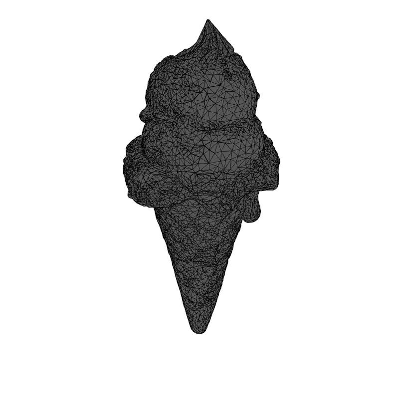 Realistic Ice Cream Cone 3D Model Low-poly 3D model_9
