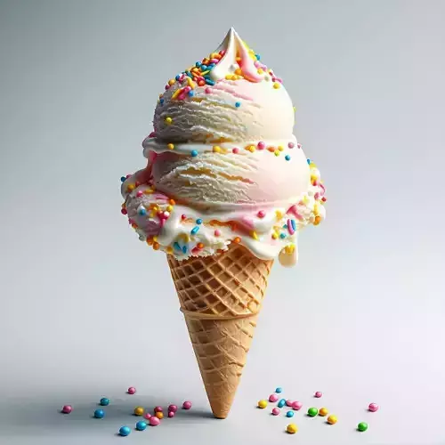 Realistic Ice Cream Cone 3D Model Low-poly 3D model Realistic Ice Cream Cone 3D Model Low-poly 3D model