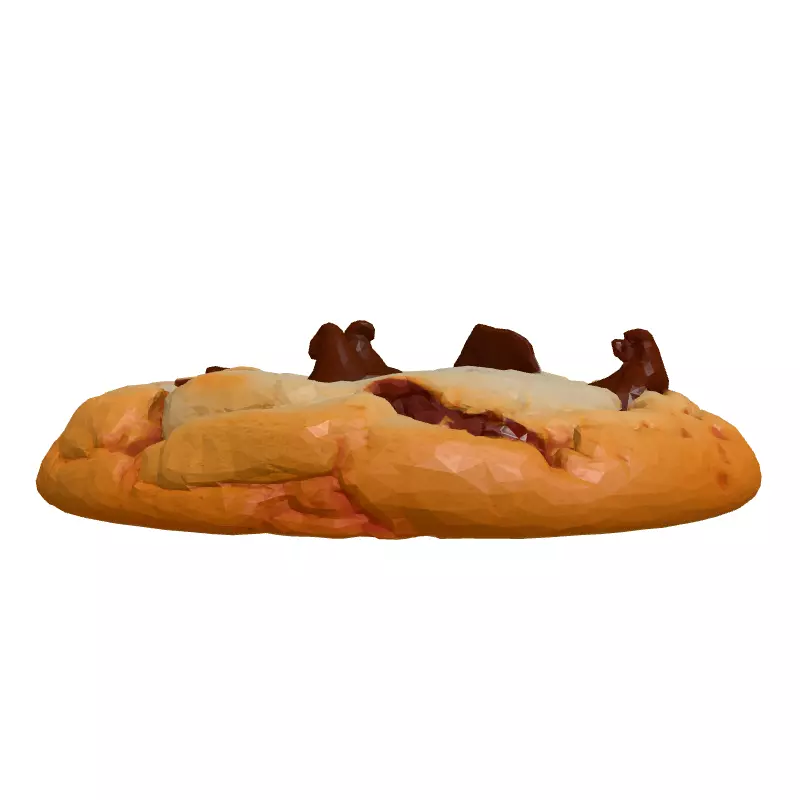 Realistic Chocolate Chip Cookie 3D Model Low-poly 3D model_4