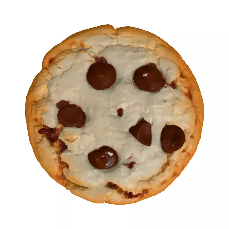 Realistic Chocolate Chip Cookie 3D Model Low-poly 3D model_8