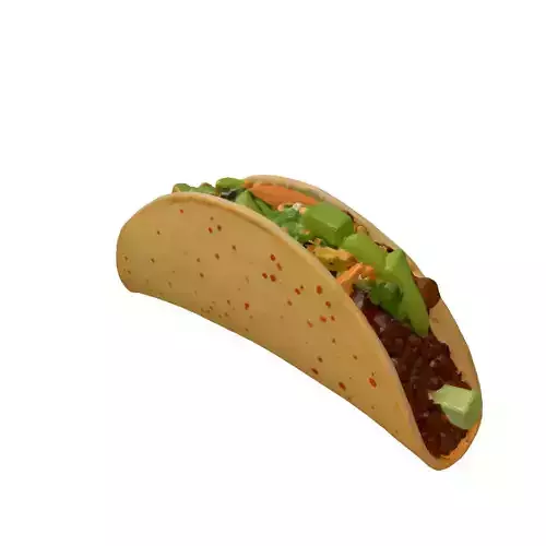 Realistic 3D Taco Model Low-poly 3D model 6