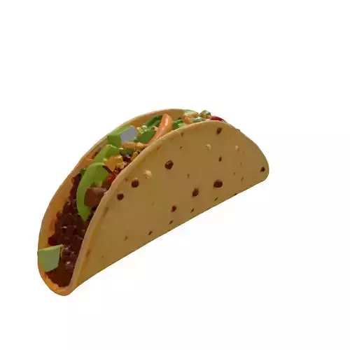Realistic 3D Taco Model Low-poly 3D model 7