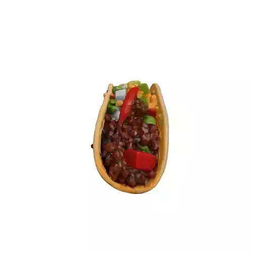 Realistic 3D Taco Model Low-poly 3D model 5
