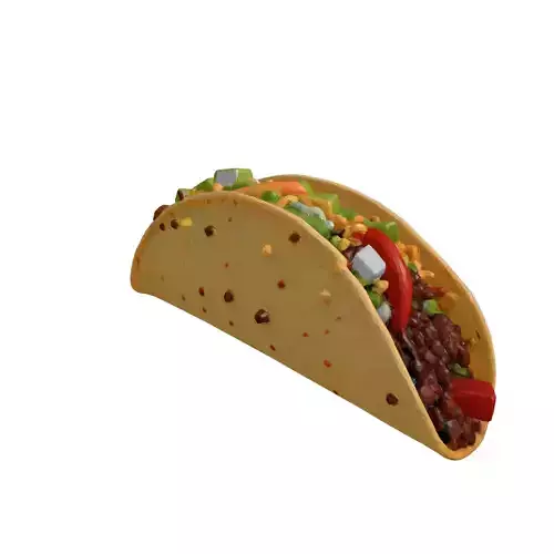 Realistic 3D Taco Model Low-poly 3D model 4