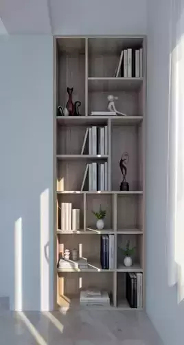 Modern Bookshelf 3D Model Collection 3D model