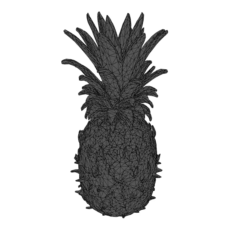 Cute Cartoon Pineapple 3D Model Low-poly 3D model_9
