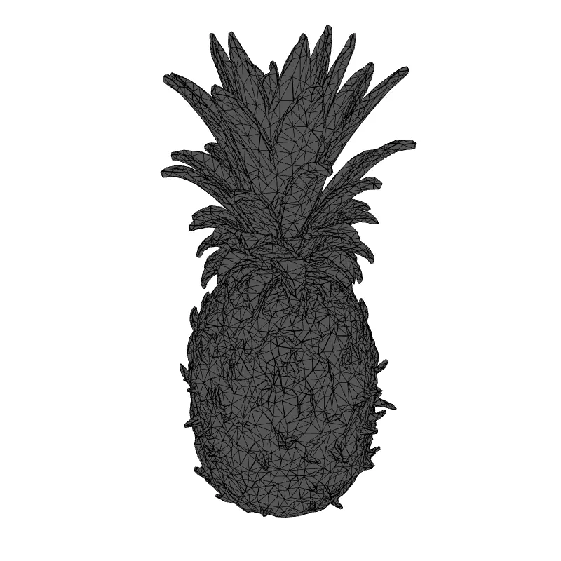 Cute Cartoon Pineapple 3D Model Low-poly 3D model_1