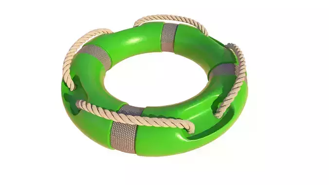 Lifebuoy Life Preserver Low-poly 3D model