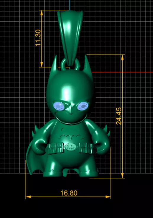 Batman Figurine Pendent 3D print model_3