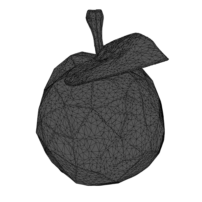 LowPoly Plum Stylized 3D Model Low-poly 3D model_9