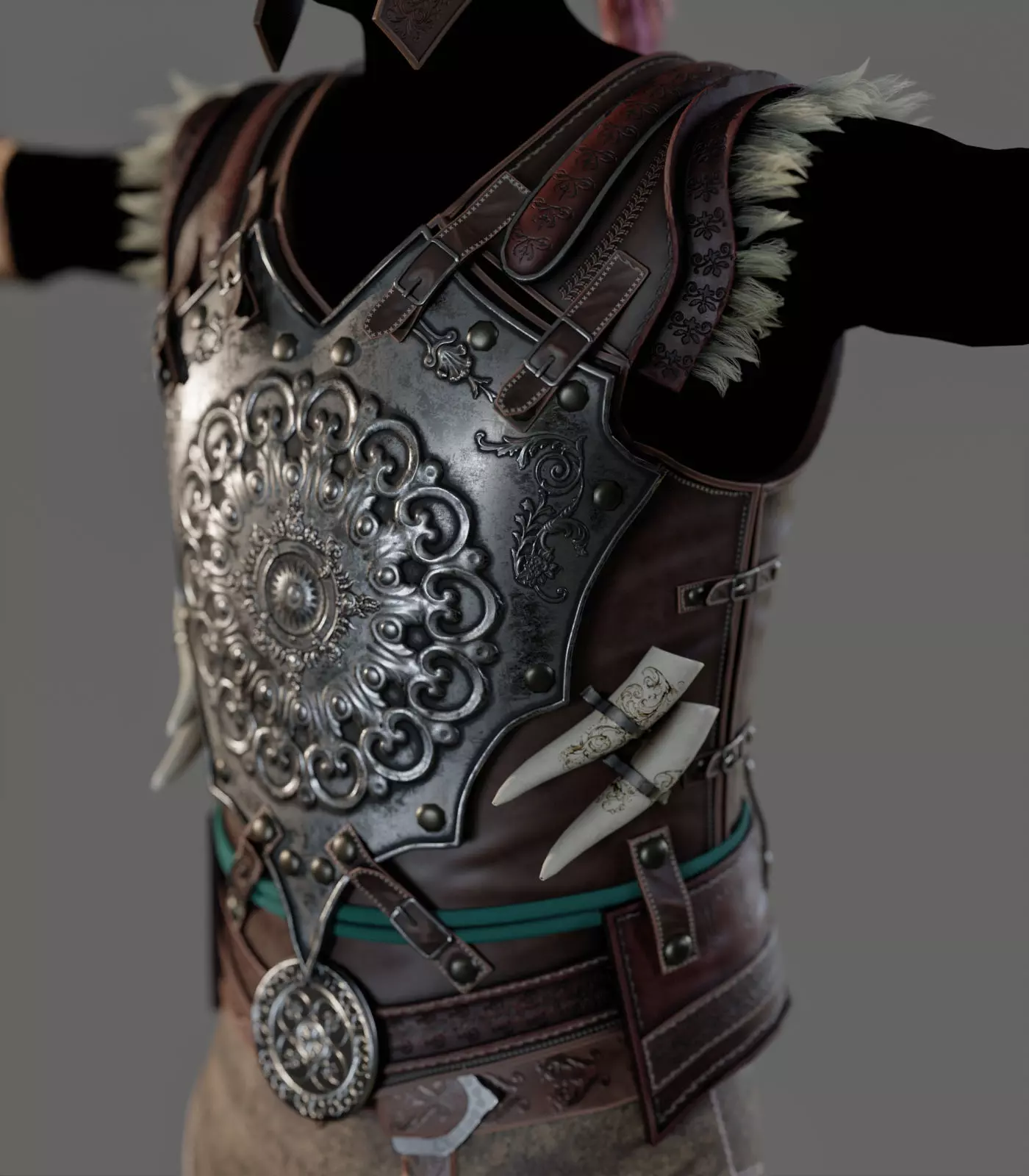 Armor Set Low-poly 3d Model Low-poly 3D model_6