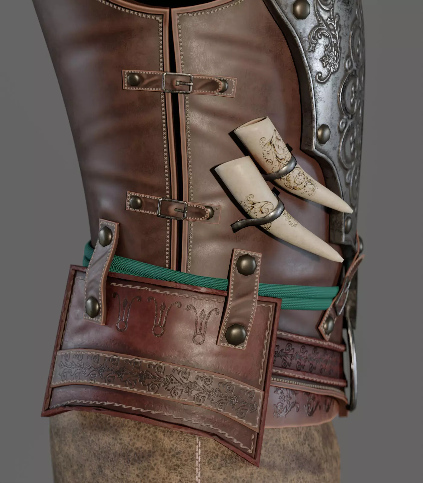 Armor Set Low-poly 3d Model Low-poly 3D model_9