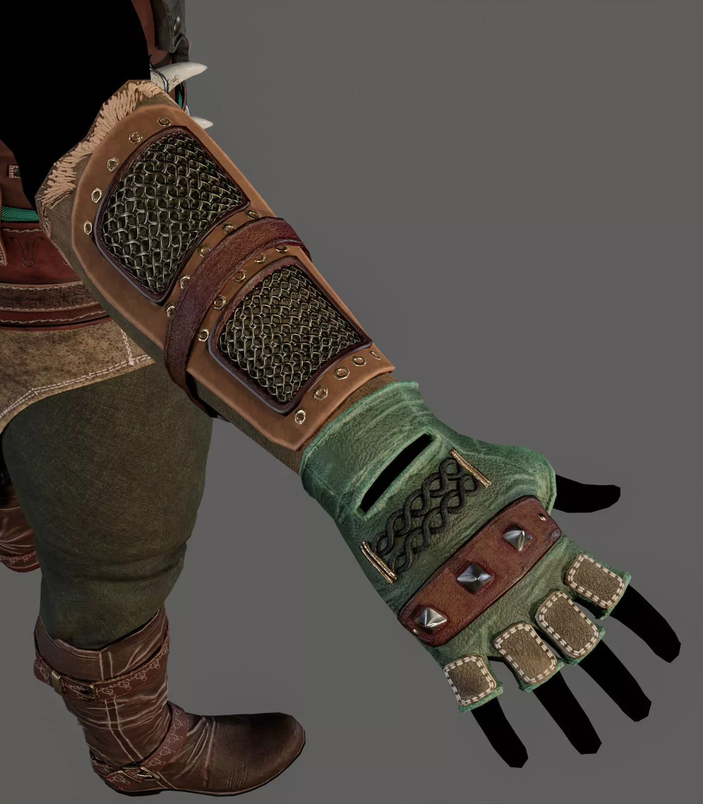 Armor Set Low-poly 3d Model Low-poly 3D model_10