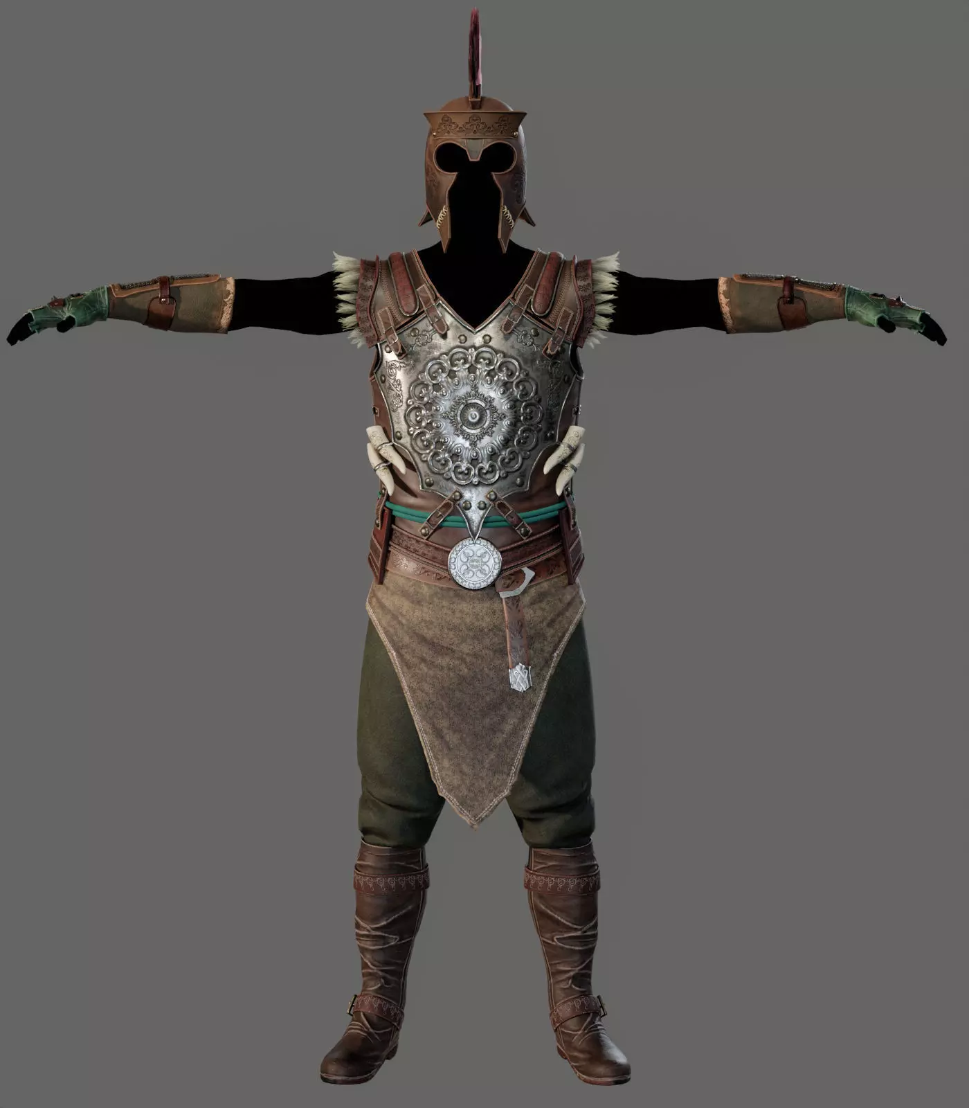Armor Set Low-poly 3d Model Low-poly 3D model_2