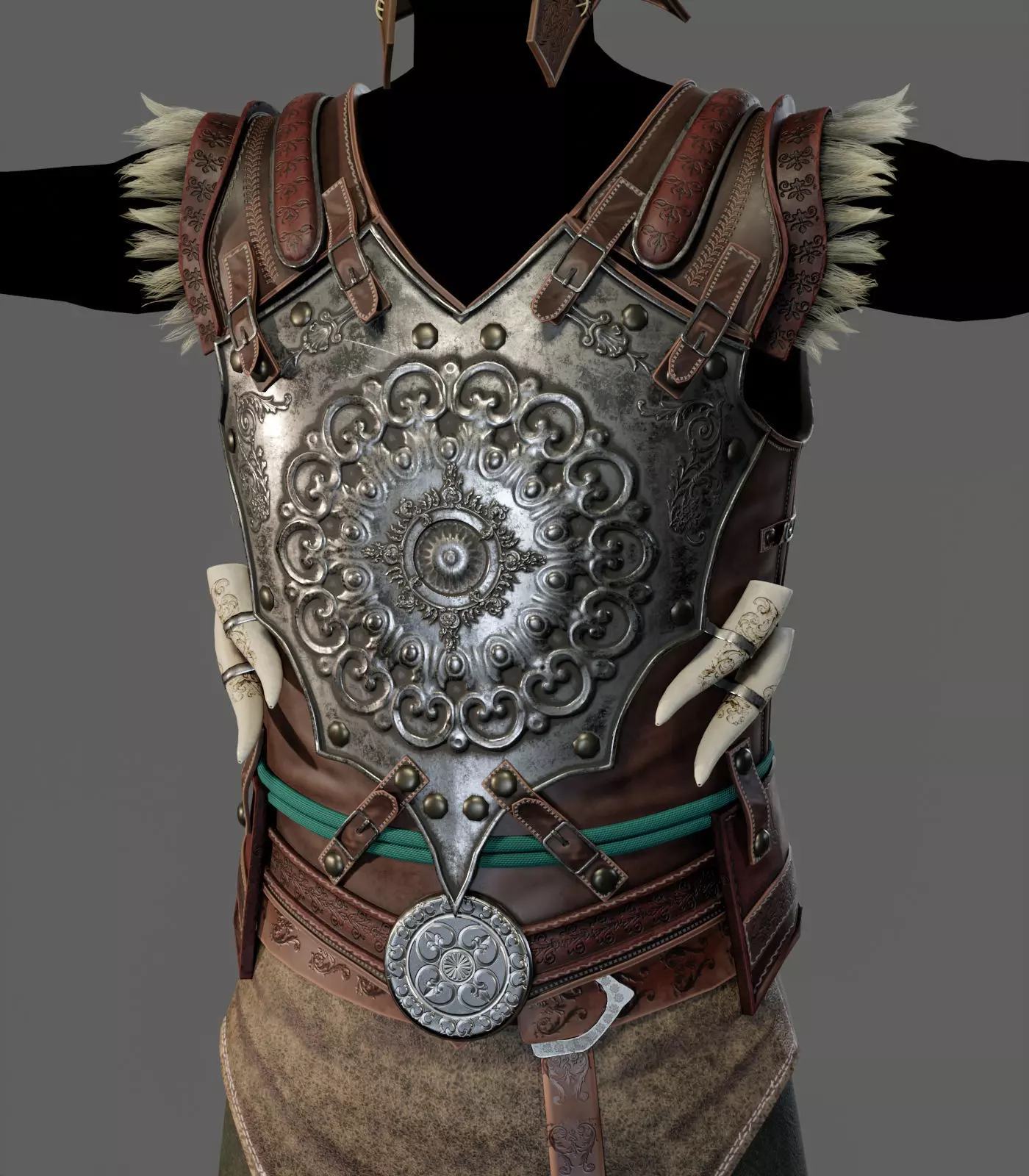 Armor Set Low-poly 3d Model Low-poly 3D model_3