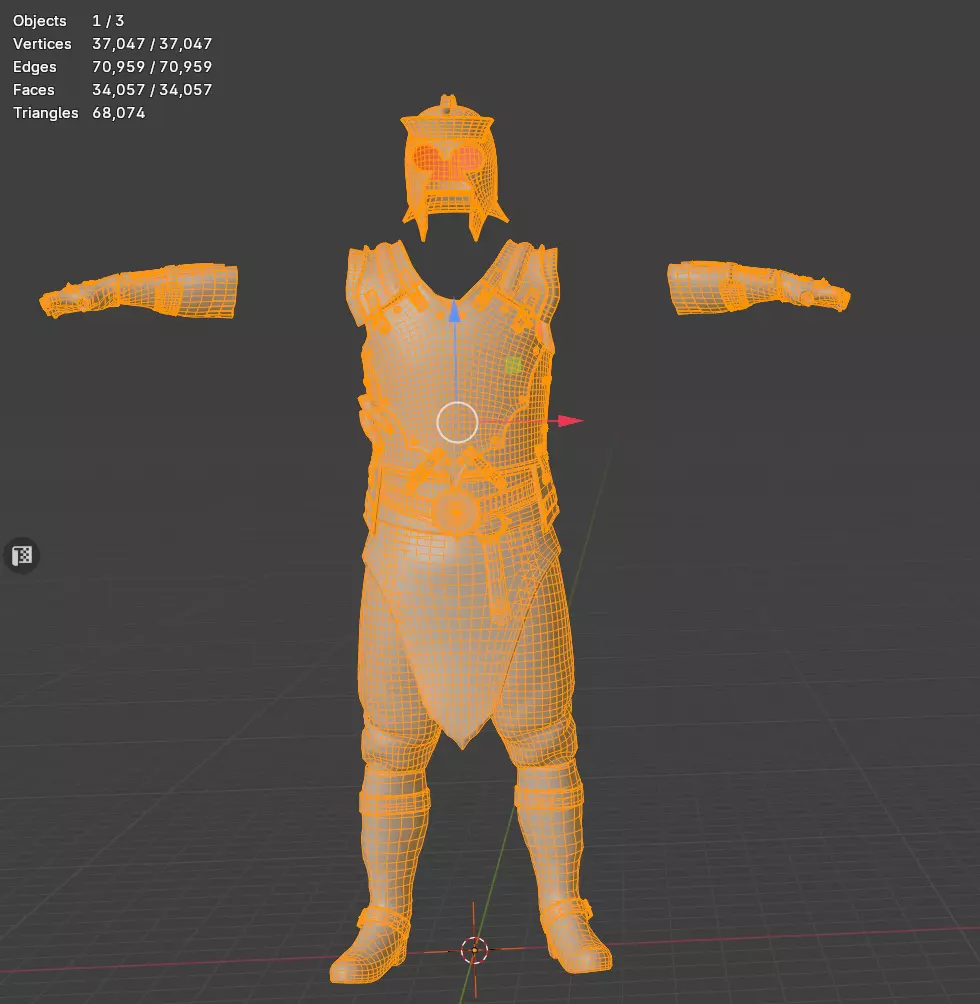 Armor Set Low-poly 3d Model Low-poly 3D model_17