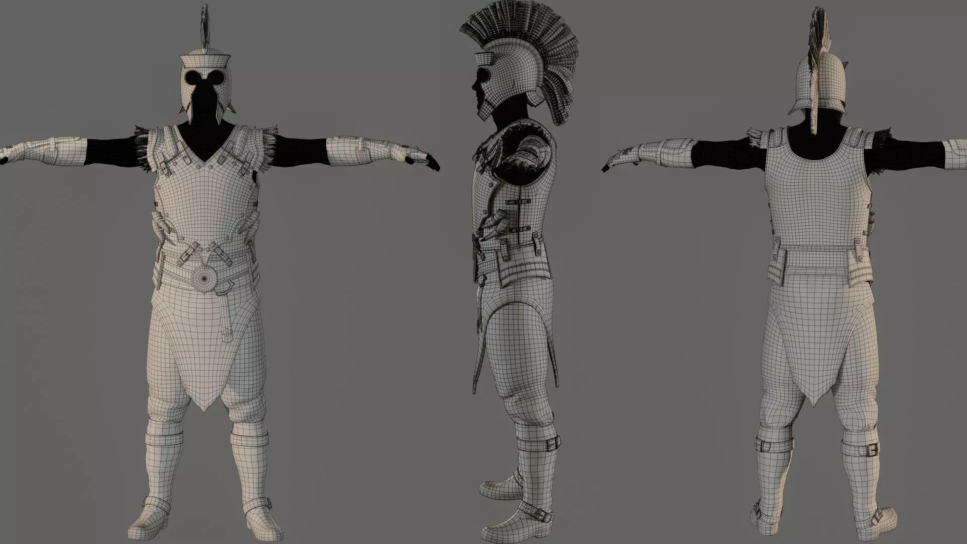 Armor Set Low-poly 3d Model Low-poly 3D model_11