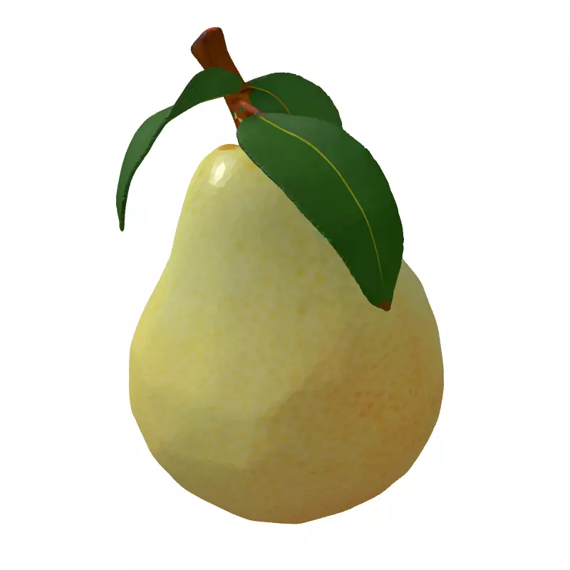 LowPoly Pear 3D Model Low-poly 3D model_5