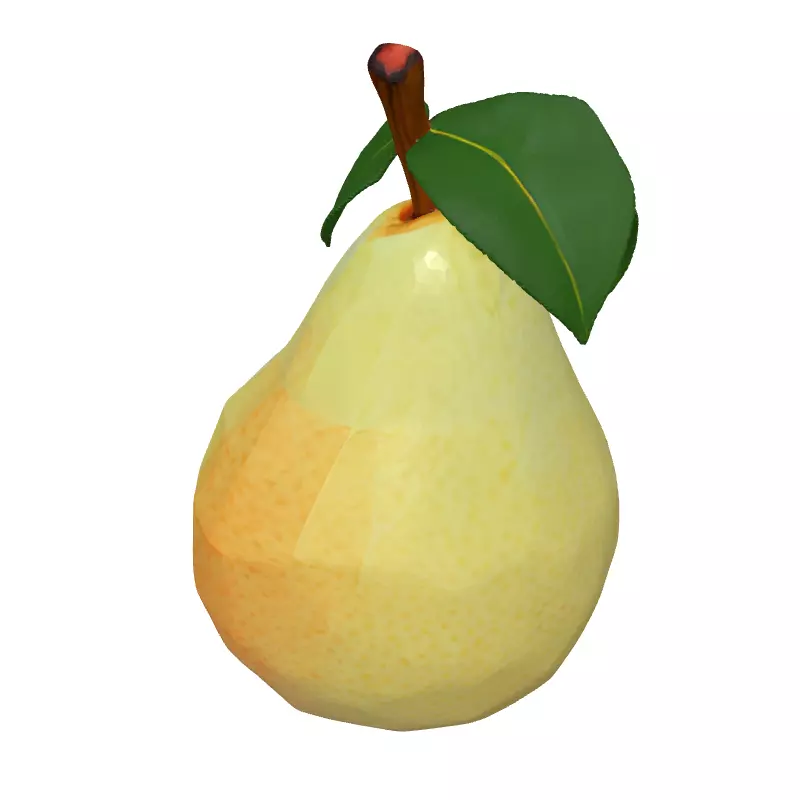 LowPoly Pear 3D Model Low-poly 3D model_2