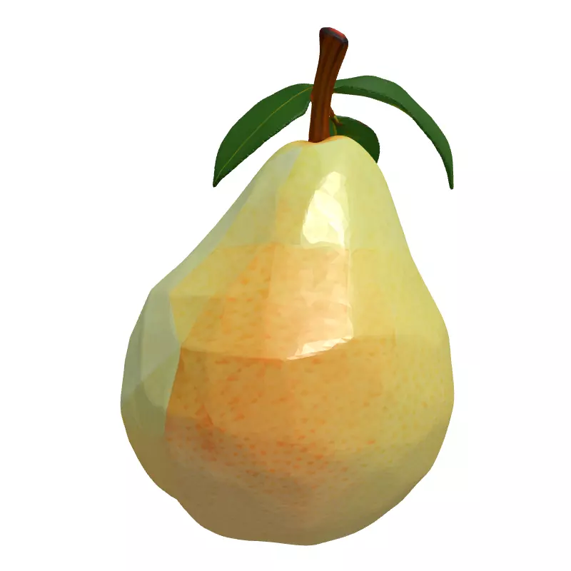 LowPoly Pear 3D Model Low-poly 3D model_4