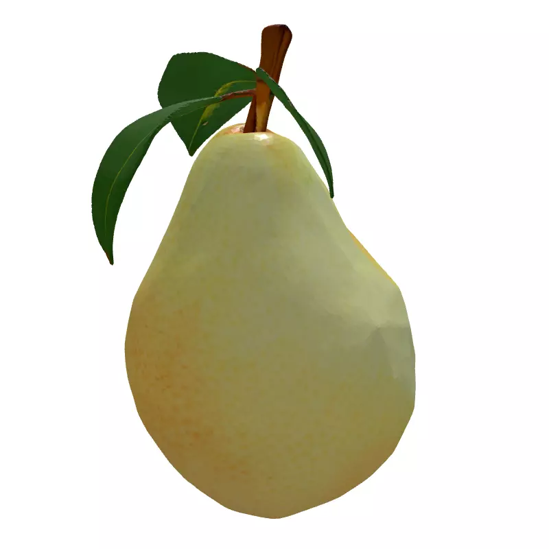 LowPoly Pear 3D Model Low-poly 3D model_6