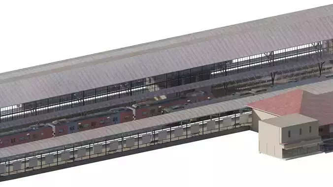 FICTIONAL STATION WITH 3 TYPES OF ELECTRIC TRAINS