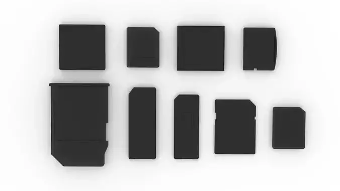 Memory Card Low-poly 3D model