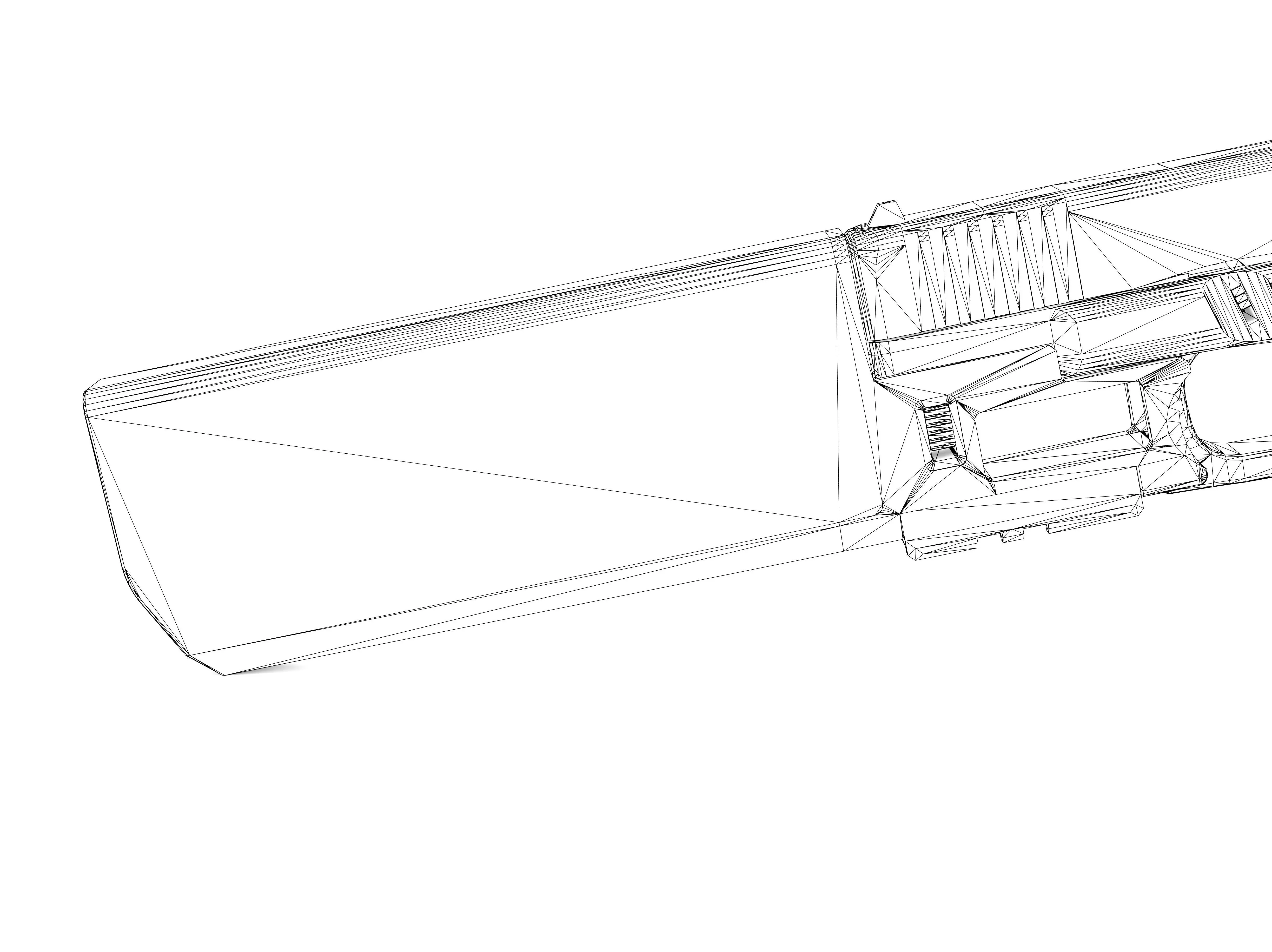 Fischer Development Suppressor FDE for Glock 19 Gen5 Low-poly 3D model_7