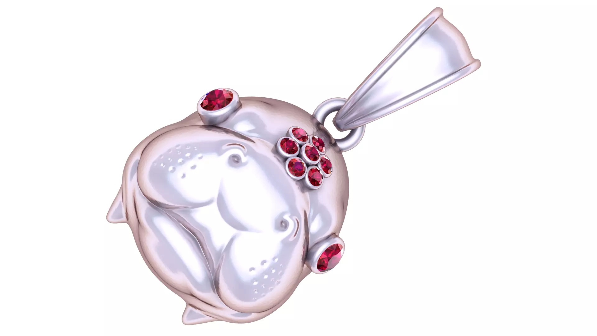 golden hippo pendant 3D print model_1