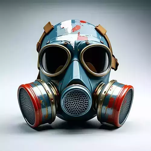 Realistic Worn Gas Mask 3D Model Low-poly 3D model