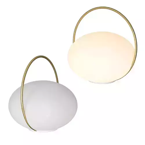 Modern Glass Table Lamp Low-poly 3D model