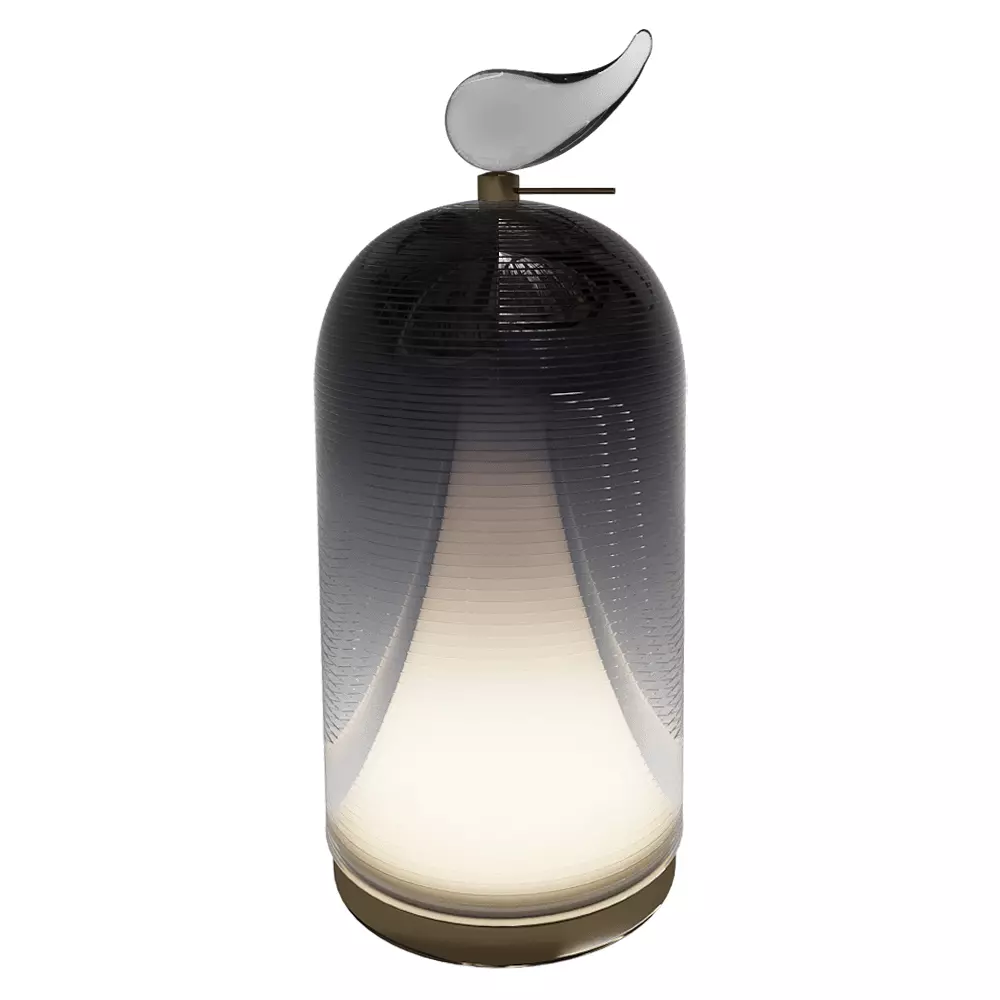 Contemporary Glass Table Lamp Low-poly 3D model_1