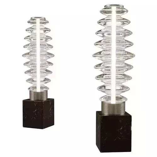 Modern Ribbed Glass Table Lamp 