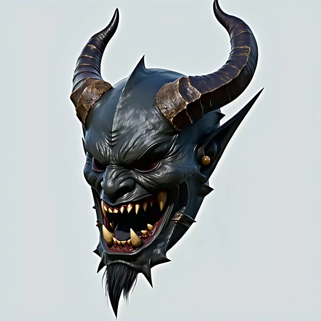 Realistic Demon Head 3D Model Low-poly 3D model_0