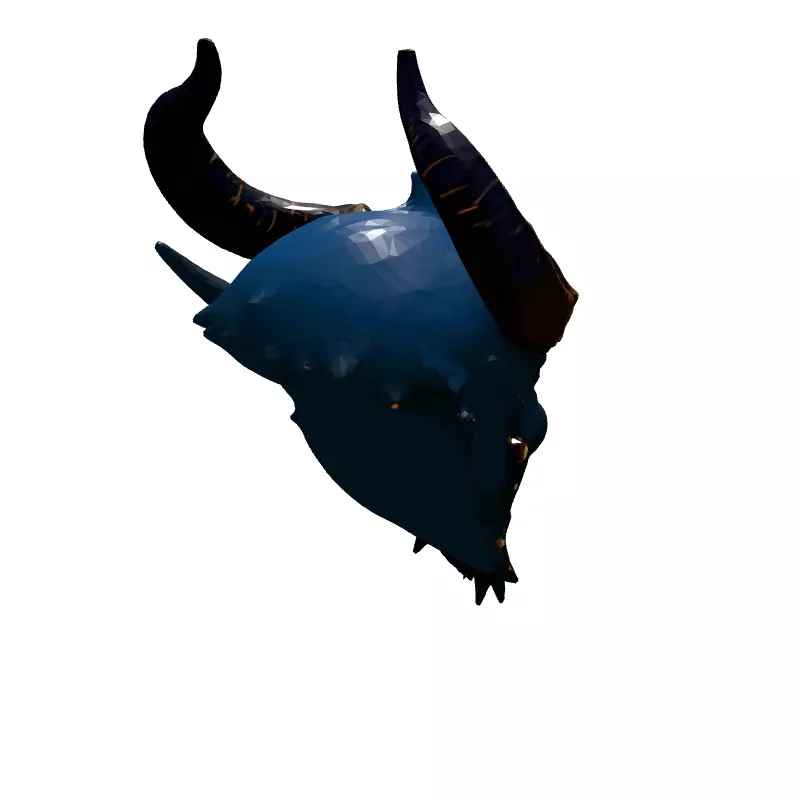 Realistic Demon Head 3D Model Low-poly 3D model_6