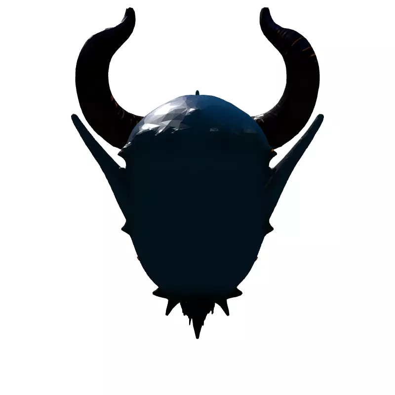 Realistic Demon Head 3D Model Low-poly 3D model_7